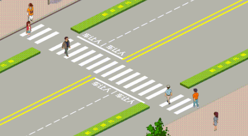 強(qiáng)行穿插，造成行人行進(jìn)中斷