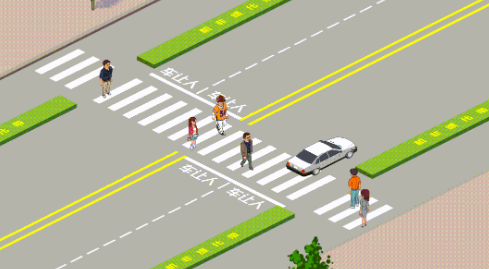 突然加速繞過行人