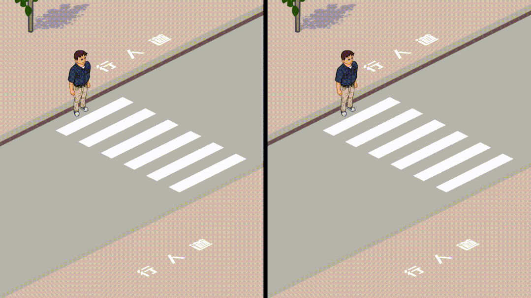 在機(jī)動(dòng)車、非機(jī)動(dòng)車混行路段，機(jī)動(dòng)車遇行人正在通過人行橫道，應(yīng)當(dāng)停車讓行；駕駛機(jī)動(dòng)車行經(jīng)人行橫道，不按規(guī)定減速、停車、避讓行人的，依法處罰