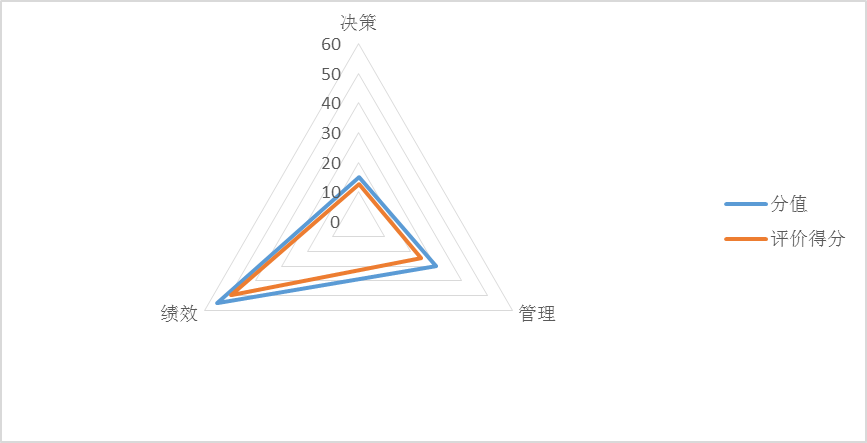 圖1：項(xiàng)目績(jī)效評(píng)價(jià)得分情況