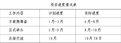 項(xiàng)目進(jìn)度情況表