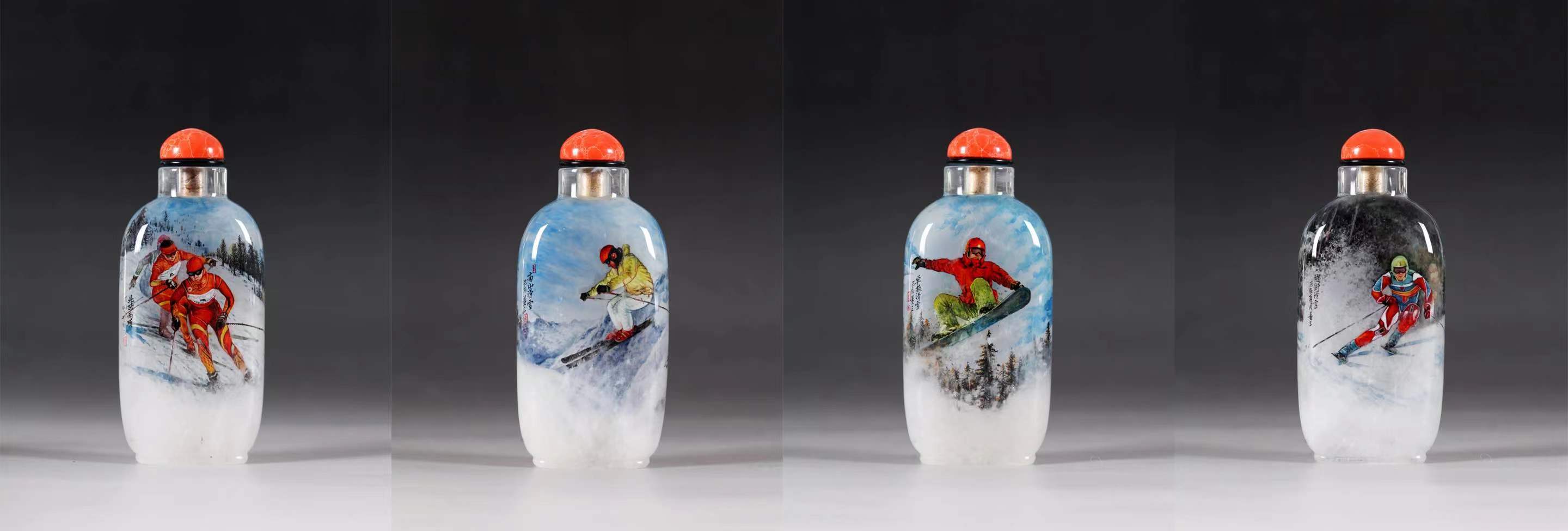 內(nèi)畫鼻煙壺-冰雪冬奧