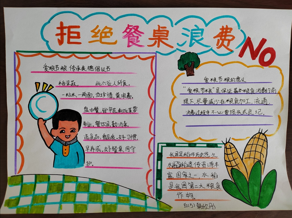 拒絕餐桌浪費(fèi)手抄報(bào)