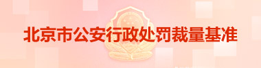 北京市公安行政處罰裁量基準(zhǔn)