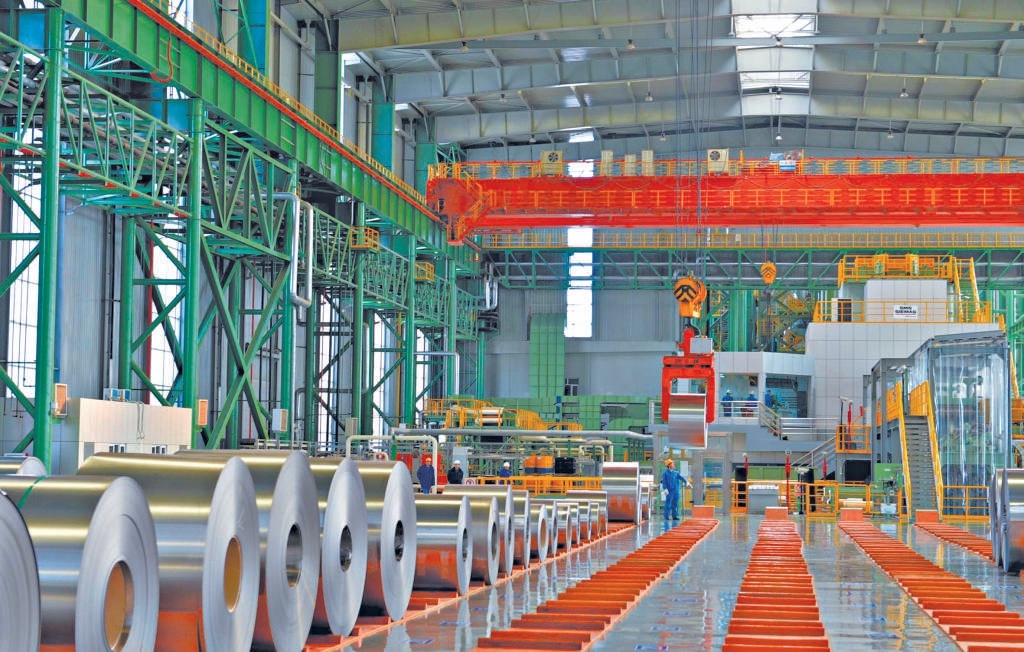首鋼京唐公司的生產(chǎn)線。