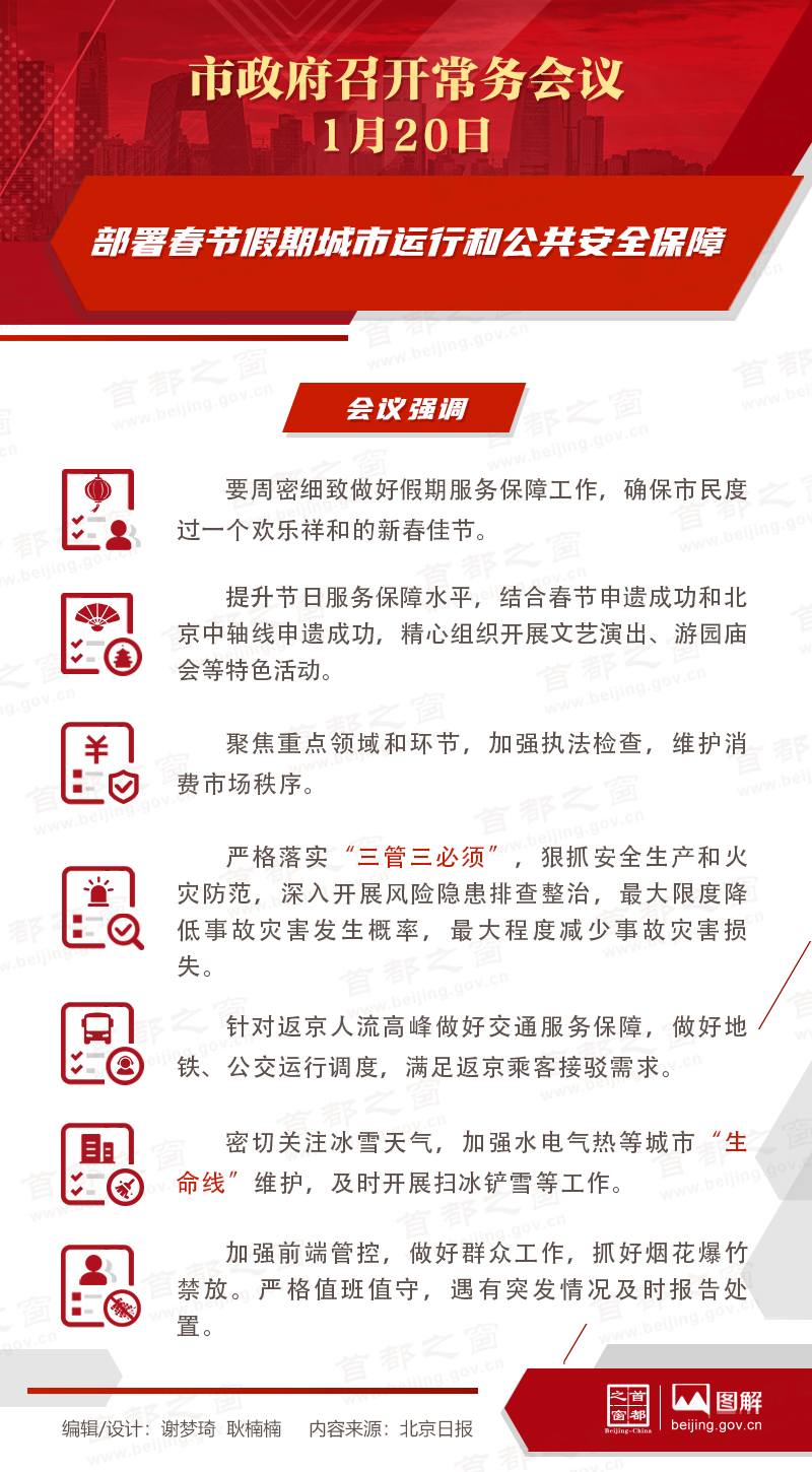 市政府常務(wù)會議圖解：部署春節(jié)假期城市運行和公共安全保障