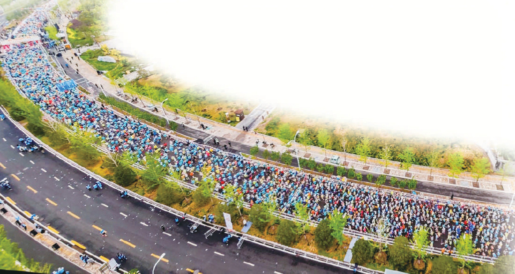 2025北京城市副中心馬拉松鳴槍開(kāi)跑。