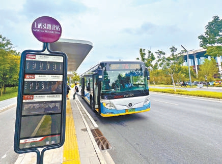 T116路停靠在北京城市圖書館附近。