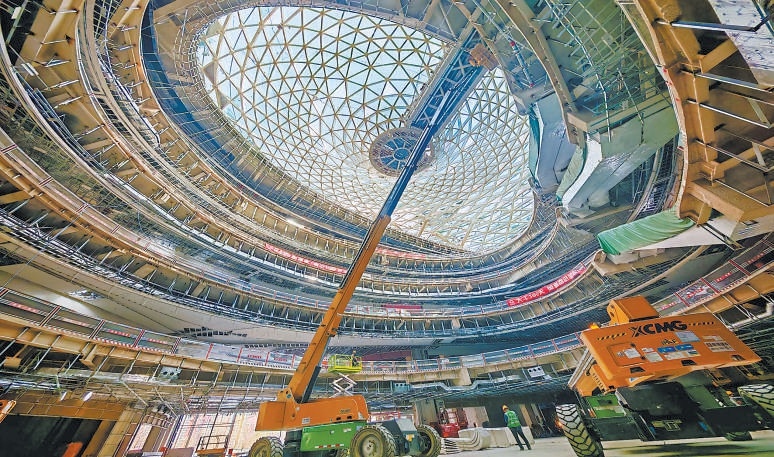 “灣里”項目內(nèi)部的穹頂造型。