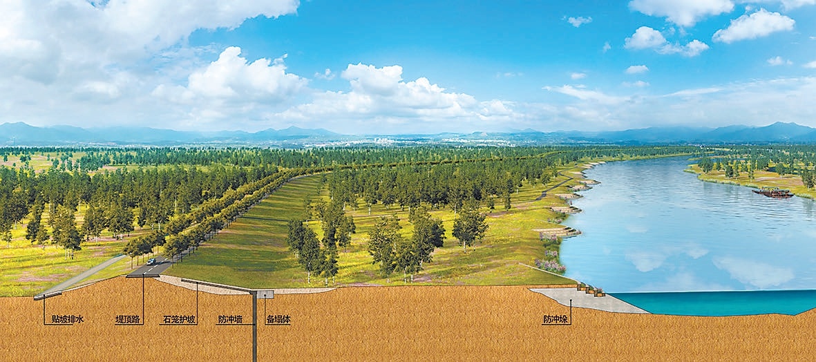 潮白河綜合治理與生態(tài)修復(fù)工程（通州段）效果圖。中鐵十六局四公司供圖