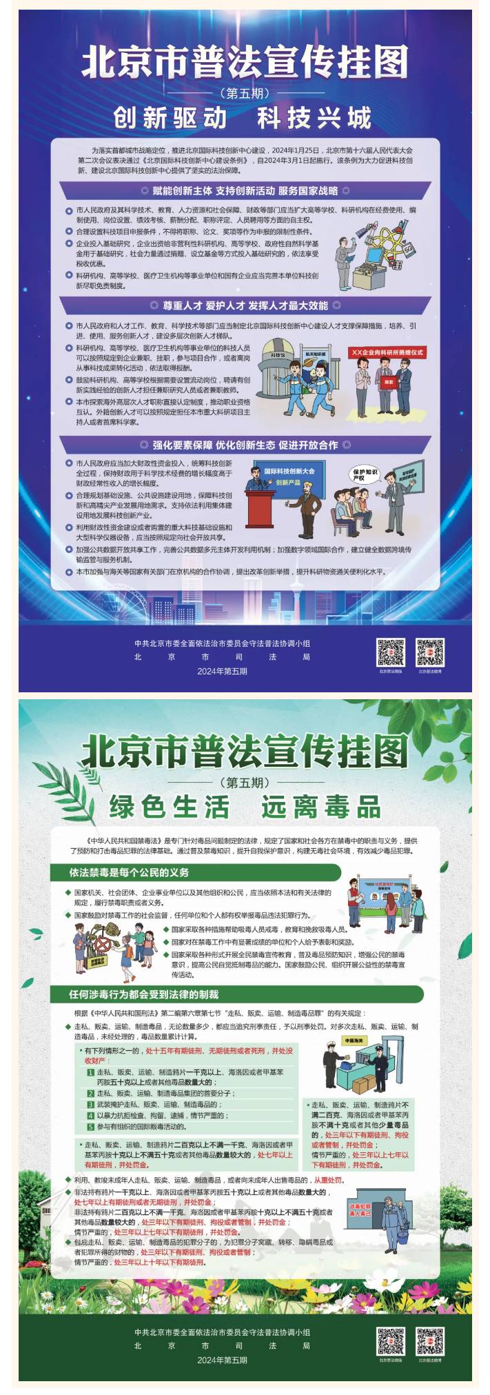 2024年6月第14個“全民禁毒宣傳月” 北京市普法宣傳掛圖來了！